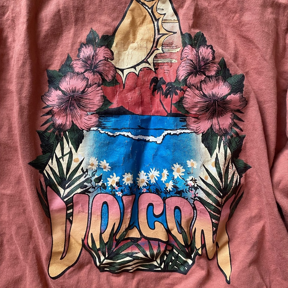 Volcom long sleeve crop top